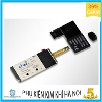 Van điện từ 220V 4V210-08 Airtac + đầu nối phi 8 và giảm thanh