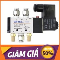Van điện từ khí nén Airtac (220V-380V-110V-36V-24V-12V) 4V210-08 kèm đầu nối dây hơi ống 8 và giảm thanh