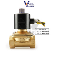 Van điện từ mở 49mm 42mm 60mm (Coil nhập xịn) - có điện van đóng, ngắt điện van mở