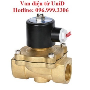 Van điện từ nước, mở và khóa nước bằng điện UNI-D cút ren trong phi 21 UW-15