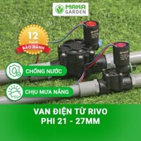Van điện từ phi 21, 27 mm thương hiệu Rivo, van điện từ ngoài trời chịu được mưa nắng, van điện từ 220V phi 21 27 mmn