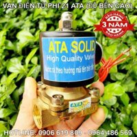 Van điện từ phi 21 DN 15 ATA (Bảo hành 36 tháng)(Coil đồng, thân đồng, màn cao su thiên nhiên độ bền cao)