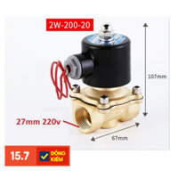 Van điện từ phi 27 dùng điện 220V van nước điều khiển bằng điện thoại thông qua công tắc điện từ [LOẠI TỐT, BÁN CHẠY]