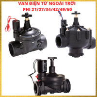 Van điện từ phi 21mm/27/34/48/60 - Sử dụng điện áp 220V hoặc 24V - Van từ nhựa bền bỉ chống nước, chịu mưa nắng hoàn hảo