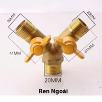 Van Đồng Chia Nước Chữ Y Ren Trong, Ren Ngoài Van Nước