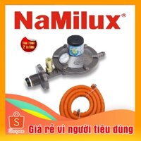 Van gas ngắt tự động Namilux và 1,5m dây gas 3 lớp màu cam