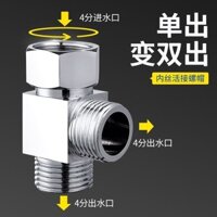 Van góc ba chiều bằng đồng mịn Van góc một trong hai ra Vòi chia nước Một trong hai 4 điểm