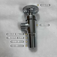 Van góc hoàn toàn bằng đồng, tay cầm kim loại, van chuyển đổi bồn cầu, van chuyển đổi máy giặt, van chuyển đổi máy nước nóng, lõi van gốm