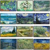 Van Gogh Hoa Hạnh Nhân Đêm Đầy Sao HD Canvas In Nghệ Thuật Treo Tường Để Trang Trí Nhà