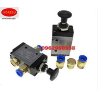 Van Khí Nén 2 Vị Trí 3 Chiều ,Điều Khiển Bằng Tay