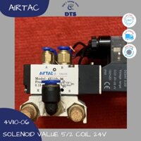 Van khí nén AIRTAC - van điện từ khí nén 5/2 - Solenoid value 4V110-06 - Cụm van khí nén 4V110-06- điện áp 24V- Giá rẻ