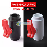 Van khóa ống U-PVC Phi 40-32-25-20 chuyên dùng cho hồ cá (mẫu tay vặn cong)