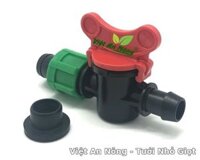 Van khởi thủy dây nhỏ giọt dẹp 16mm, roan cao su