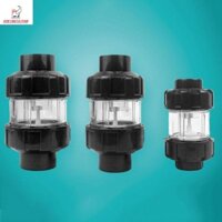 Van kiểm tra bể cá KOKINGTAIPAN, Van kiểm tra nâng bể cá chống siphon UPVC, Tiết kiệm không trở lại 20 / 25 / 32mm Đầu nối van ống nước trong suốt Trang chủ
