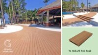 Ván lót sàn ngoài trời giá rẻ, sàn gỗ ngoài trời 140×25