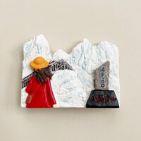 Vân Nam Lệ Giang Ngọc Rồng Tuyết Núi Ba Chiều Sơn Tủ Lạnh Nam Châm Miếng Dán Từ Tính Trung Quốc Thành Phố Du Lịch Quà Tặng Kỷ Niệm