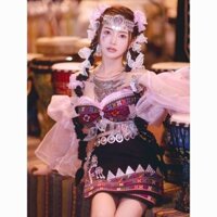 Vân Nam Xishuangbanna quần áo Công chúa Hani quần áo chụp ảnh Lệ Giang du lịch quần áo chụp ảnh quần áo dân tộc thiểu số