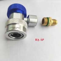 Van nạp gas oto có đầu nối nhanh R134a Cao áp - Hạ áp chọn đúng loại khi đặt hàng Valve ga 134 o to - Hạ áp - xanh