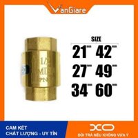 Van nước 1 chiều lò xo đồng phi 21 27 34 42 49 60 Van 1 chiều lò xo thau MIHA - van 1 chiều máy bơm