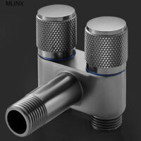 Van Ổ Cắm Đôi MLINX, Giao Diện Đa Năng Tiết Kiệm Không Gian Vòi Sen Tắt Van, Công Tắc Đôi Loại Núm Hiện Đại Van Nước Ba Chiều Lưu Lượng Điều Khiển Nhanh Tay Vệ Sinh