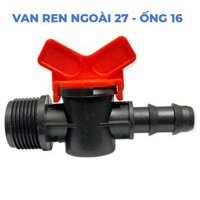 Van ống LDPE 16mm - van ren ngoài 27-16, van ren ngoài 27-16