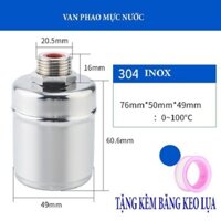 Van Phao Cơ Thông Minh Inox Tặng Kèm Băng Keo Lụa, Van Điều Chỉnh Mực Nước Tự Động Ngắt Nước Khi Nước Đầy Bồn