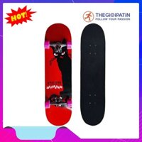 Ván Trượt 950-07 màu đỏ họa tiết con mèo đen Centosy03