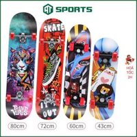 Ván Trượt Mặt Nhám - Skateboard Thể Thao Gỗ Ép 7 Lớp