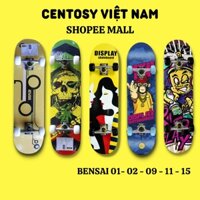 Ván Trượt Người Lớn Giá Rẻ CENTOSY Bensai Skateboard 11 - In Hình Phong Cách, Mặt Nhám Chống Trơn