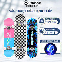 Ván trượt người lớn Skateboard siêu hạng ván trượt thể thao gỗ ép 7 lớp bánh xe chịu lực tới 180kg