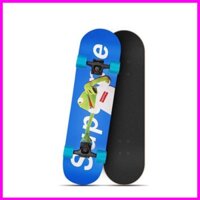 Ván Trượt Skate Board 1100-14, Ván Trượt Họa Tiết Chú Ếch Nền Xanh giaypatinoffical