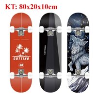 Ván Trượt Thể Thao Người Lớn Mặt Nhám Skateboard Kích Thước 80x20x10cm