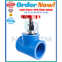 Van Xoay nhựa PPR Nước Nóng Nước Lạnh (20, 25, 32, 40, 50, 63,75, 90) Nhựa Bình Minh