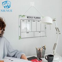 Vanes1 Lịch Hàng Tháng Memo, Không Khung Với 6 Bút Acrylic Note Message Board, Trang Trí Treo Tường Rõ Ràng Có Thể Tái Sử Dụng Lịch Tủ Lạnh Trường Học