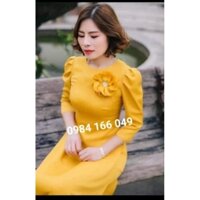 vàng 18. Áo dài may sẵn. cả bộ
