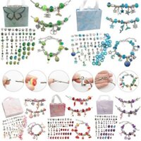 Vàng 64 Chiếc DIY Charm Vòng Tay Hộp Quà Tặng Trang Sức Làm Bộ Hạt Ch Mặt Dây VN