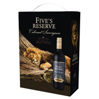 Vang bịch Five’s Reserve Cabernet Sauvignon 3 lít (Nam Phi)