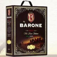 Vang bịch IL Barone Rosso 3 lit Sangiovese Venneto 12%vol x 4 bịch nhập khẩu ý nguyên thùng vang ngọt