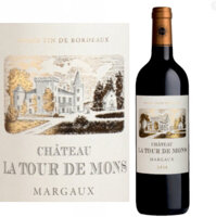 Vang Chateau La Tour de Mons Margaux chai 750ml x 6 chai cao cấp 13,5%vol nhập khẩu Pháp