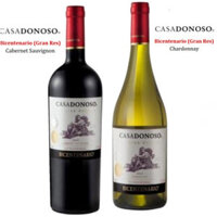 Vang Chile CasaDonoso Bicentenario Gran Reserva trắng – đỏ 750ml x 6 chai 14%vol nhập khẩu nguyên thùng