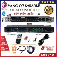 Vang cơ karaoke chống hú T.D Acoustic K20 2021 H2Pro Bluetooth-Optical-USB, chất âm cực hay, Vang cơ chống hú chuyên nghiệp màn hình LCD-có điều khiển (tặng cặp dây canon và dây quang trị giá 169K)
