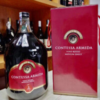 Vang Contessa Armida Ý Vino Rosso đóng chai thủy tinh 3lit x 2 chai 10,5%vol vang ngọt nhập khẩu