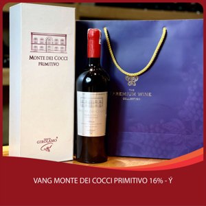 Vang đỏ Monte Dei Cocci Primitivo 16% (Ý)