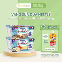 Váng dừa Nestle Gourmand thuần chay giảm đường cho bé dị ứng đạm bò hàng Pháp bay air