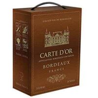 Vang hộp Carte D’or Gran Vin De Bordeaux Pháp – 3 lít 14% vol