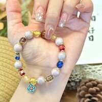 Vàng Lá Thủy Tinh Vòng Tay Quốc Gia Hợp Thời Trang Thơm Màu Xám Hồng Sứ Vòng Tay Những Điều Tốt Đẹp Chuyển Trang Sức Trắng Bạn Gái Trang Sức 4.2