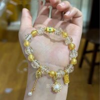 Vàng Lá Vàng Hồng Sứ Thơm Màu Xám Vòng Tay Lừa Hoa Đào Chuyển Pha Lê Kẹo Trái Tim Hàng Châu Hương Thơm Vòng Tay 4.2