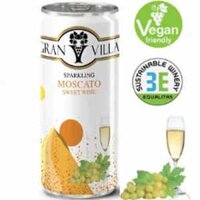 Vang lon Gran Villa Sparkling Moscato Sweet 10% vol 330ml nhập khẩu Italia