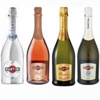 Vang Martini Sparkling nổ – vang khô – ngọt – trắng – hồng 750ml x 6 chai nhập khẩu Ý