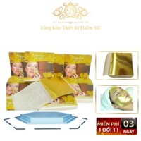 Vàng Miếng 24k Giáp Mặt Massage Làm Cho Toàn Thân Và Mặt Hàn Quốc | Hộp 100 Miếng Mặt Nạ Vàng Lá 24k Nguyên Chất